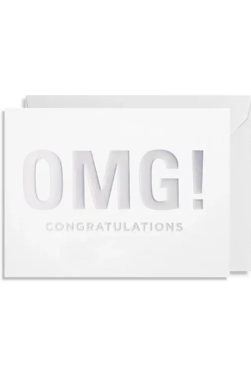 Lagom Mini Greeting Card OMG Congratulations Crisp Home + Wear