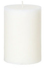 Broste Pillar Candle Stearin Pure White Crisp Home + Wear