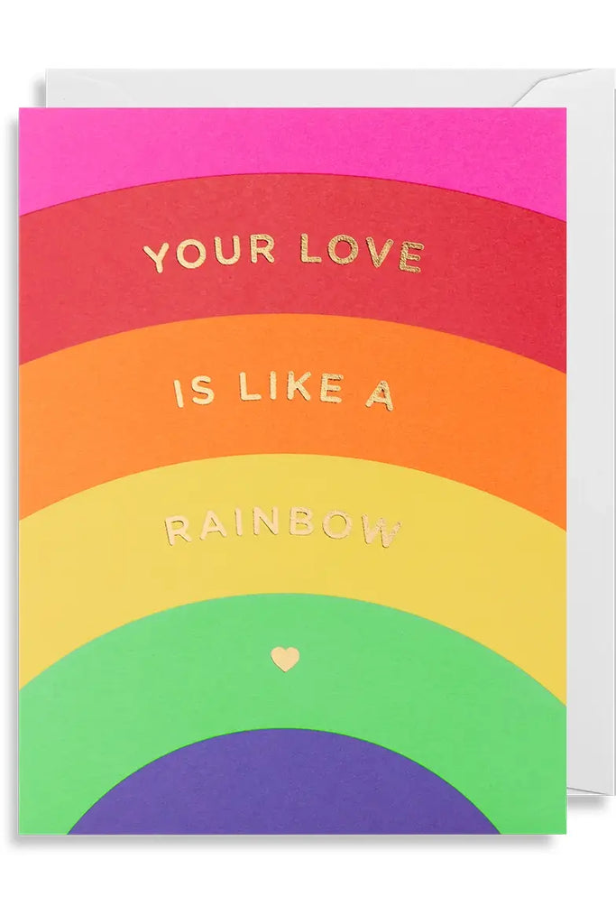Lagom Mini Greeting Card Love is Like a Rainbow Crisp Home + Wear