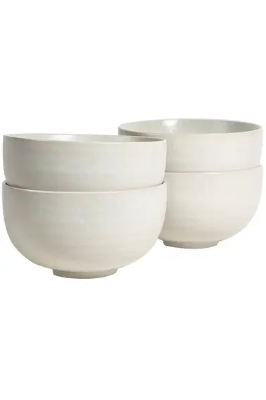 Stoneware Noodle Bowls Set of 4 - Alchemy Frost Dinnerware Robert Gordon