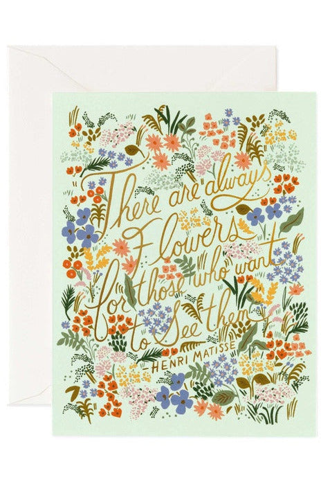 Greeting Card | Matisse Quote Encouragment Greeting Card Rifle Paper