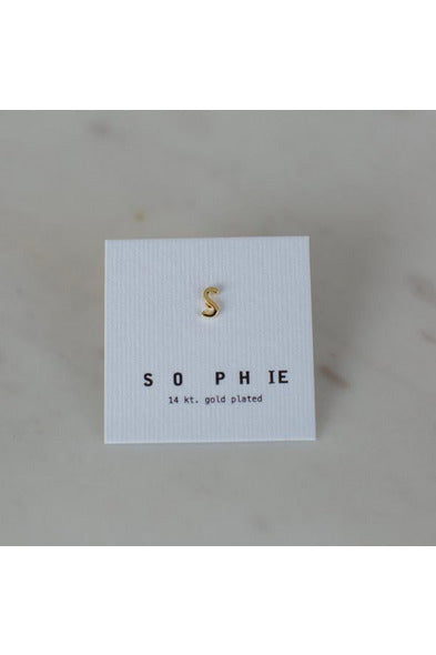 Sophie Store Little Letter Stud Earring - Gold