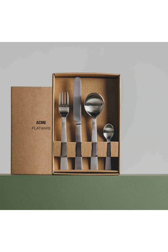 24pce Brushed Stainless Steel Cutlery Set Cutlery Acme