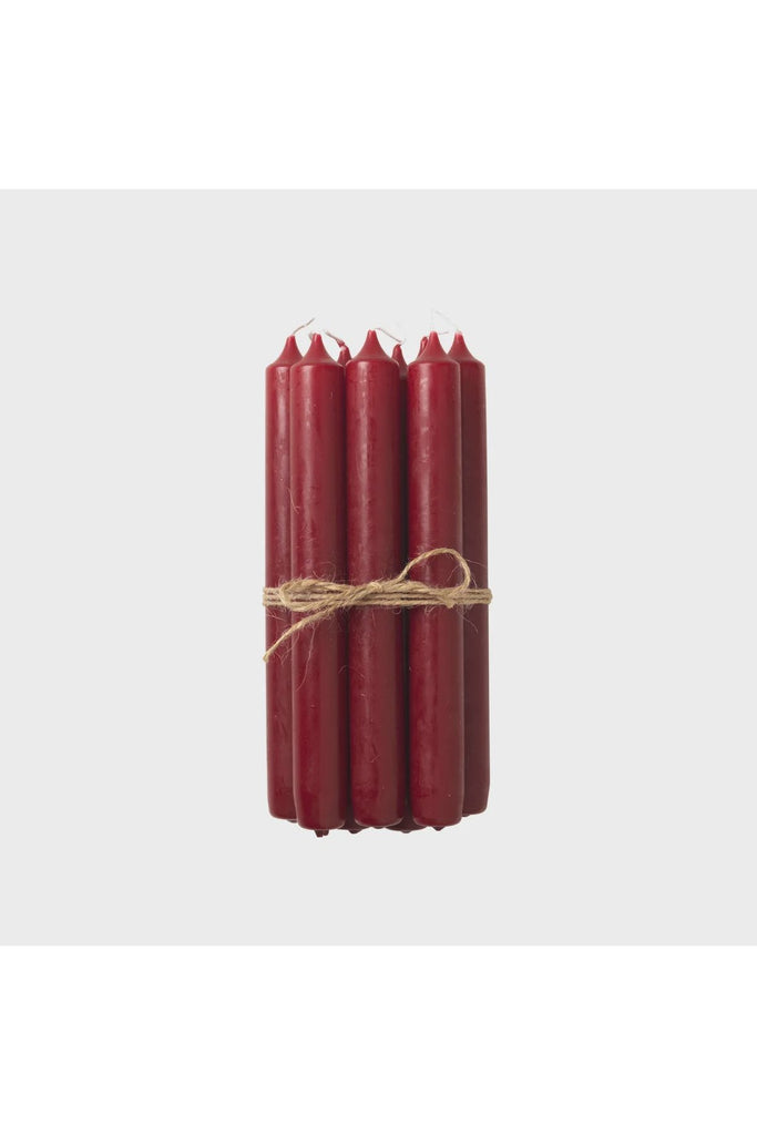 Broste Overdipped Set of 10 Burgundy Candles