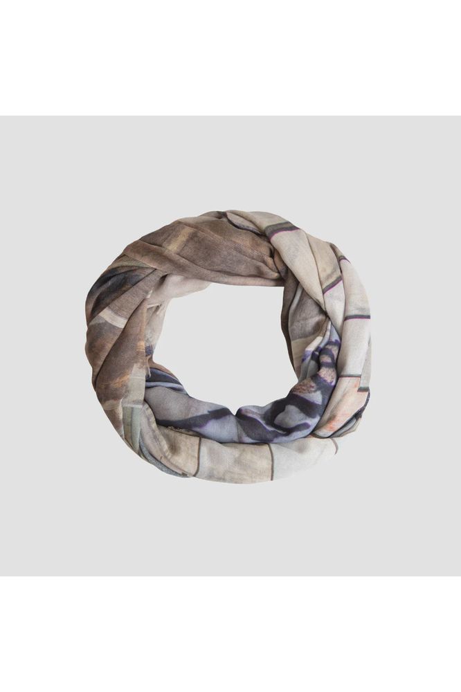 Dear Marge Cotton Modal Scarf Bridging the Gap. Scarf sitting twisted in a circle.