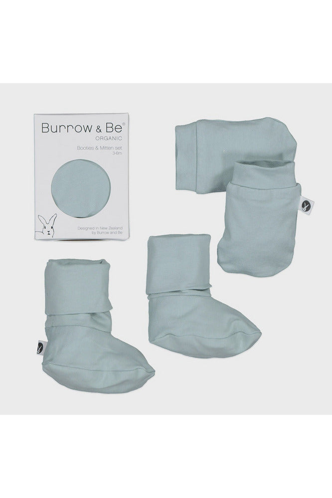 Burrow & Be Essentials Booties and Mittens Set Mist Crisp Home and Wear