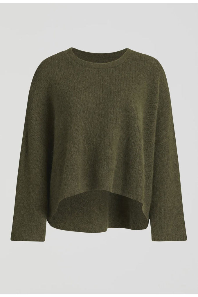 Elk Agna Sweater Dark Olive Clear Cut