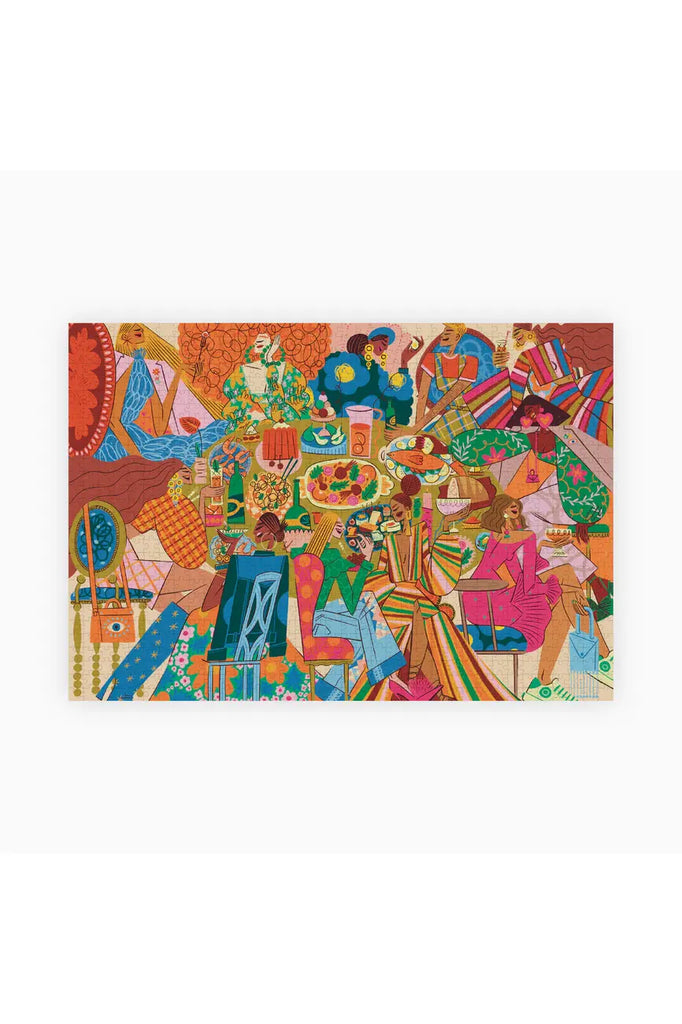 Piece House Jigsaw Puzzle Ladies Who Lunch Jigsaw Completed | Crisp Home + Wear