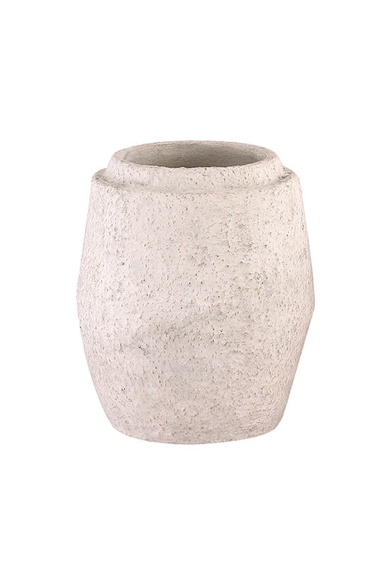 Flower Systems Zandra Off White Terracotta Vase Organic Shape and Textrure