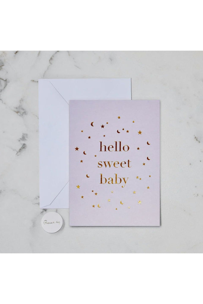 Greeting Card | Hello Sweet Baby New Baby Greeting Card Papier Hq