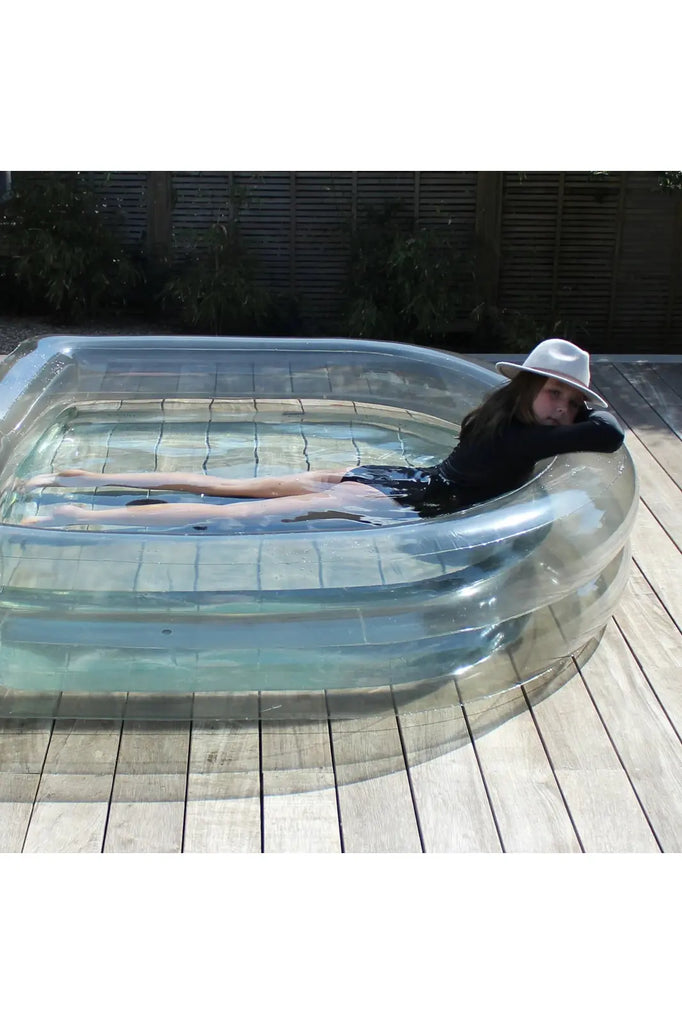 Pewter Tint Translucent Inflatable Arch Pool Inflatable Pools + Pool Rings + Floats & Sunday