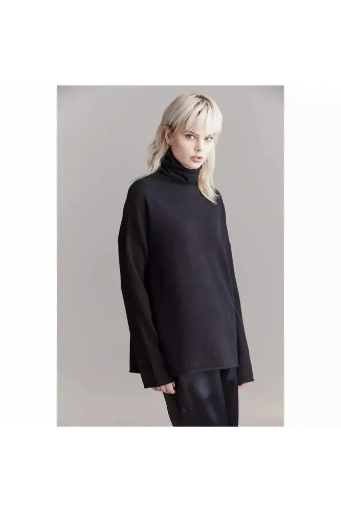 Mara Funnel Neck Jumper | Black Sweaters XS,S,M,L Laing