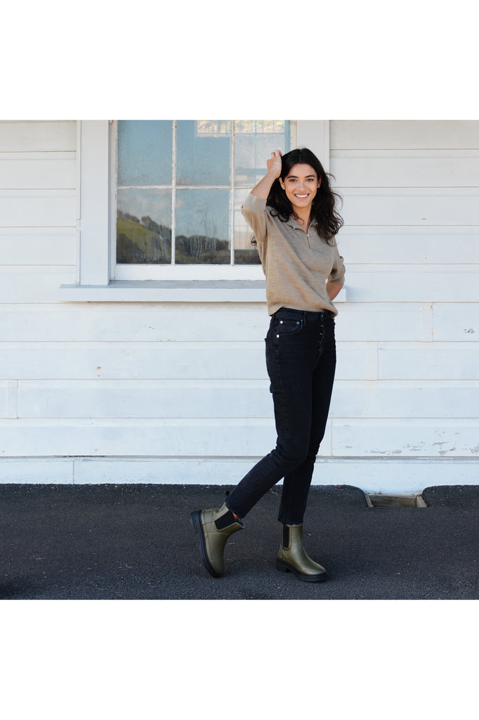 Marlo Joni Gumboots, Moss Green, Rain Boots