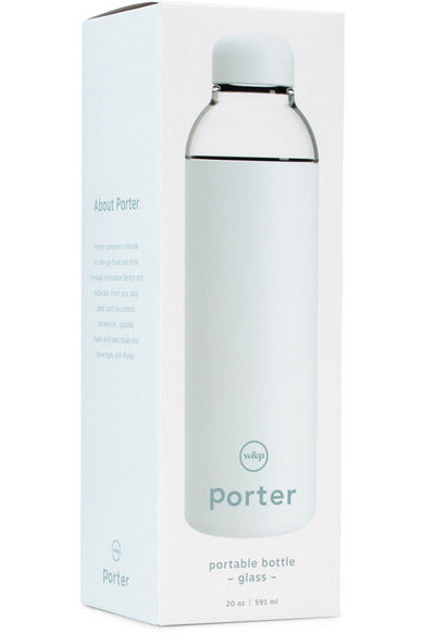 Porter Reusable Glass Water Bottle, Porter NZ, Glass Drink Bottle, Reusable Glass Drink Bottle