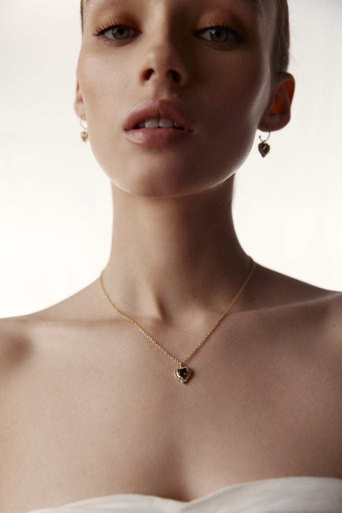 Amour Necklace | Smokey Quartz + Gold Necklaces + Pendants Silk & STEEL