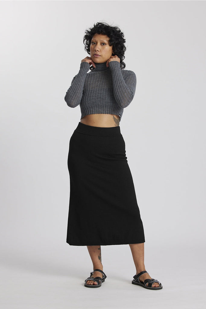 Merino Straight Skirt | Black Skirts XS,S,M,L Standard Issue