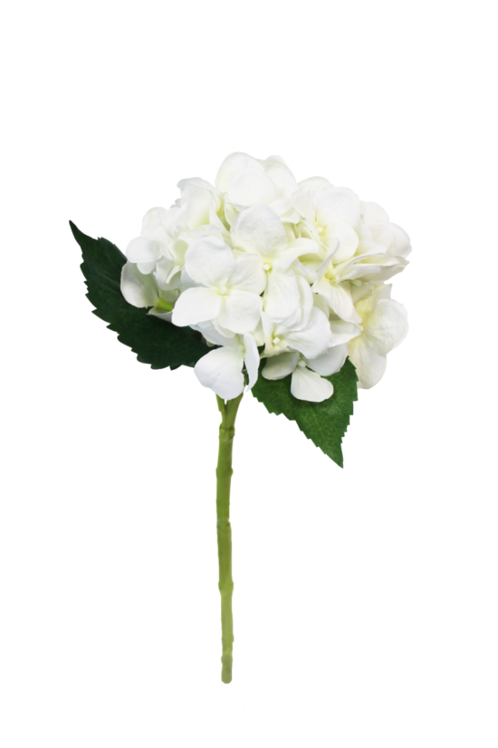 Faux Water Stem Hydrangea White Faux Flowers + Foliage Flower Systems