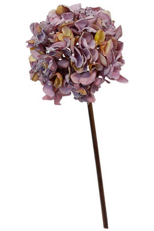 Faux Dried Look Lavender Hydrangea Faux Flowers + Foliage Flower Systems
