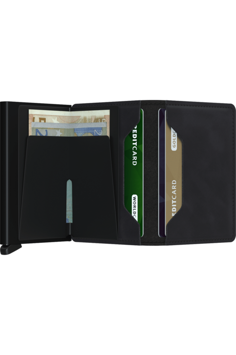 Secrid Slimwallet Vintage Black Aluminum Secure Credit Cardprotector 