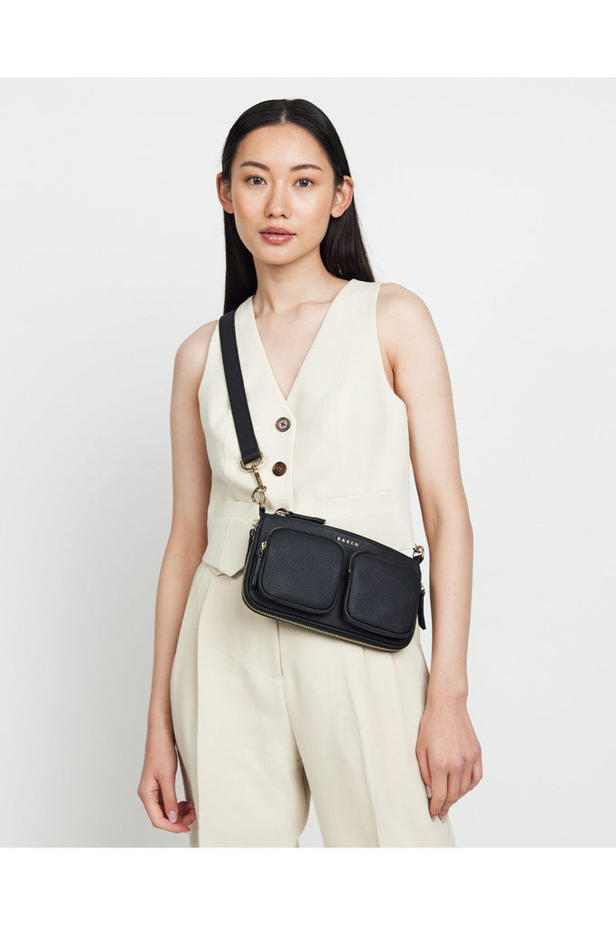 Saben Nina Crossbody Bag Black Leather