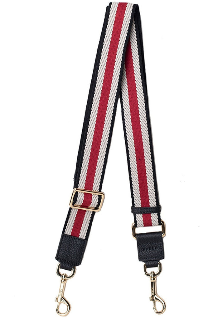 Feature Webbing Strap | Black + Red + White Bag Straps + Handles Saben