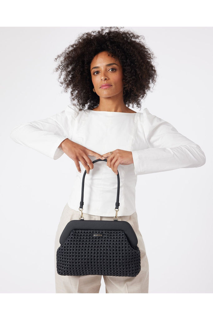 Ginny Shoulder Bag | Black Braid Shoulder + Crossbody Bags Saben