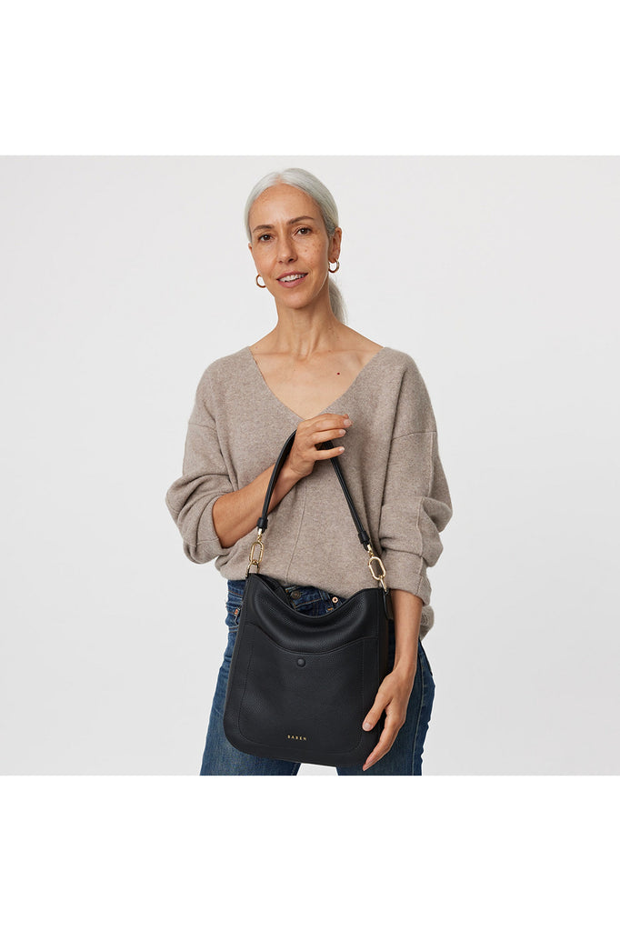 Rebe Shoulder Bag | Black Shoulder + Crossbody Bags Saben