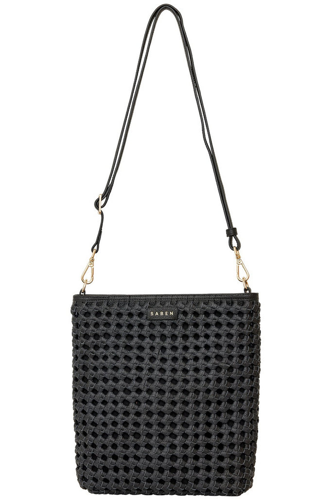 Claudette Crossbody Bag | Black Braid Shoulder + Crossbody Bags Saben