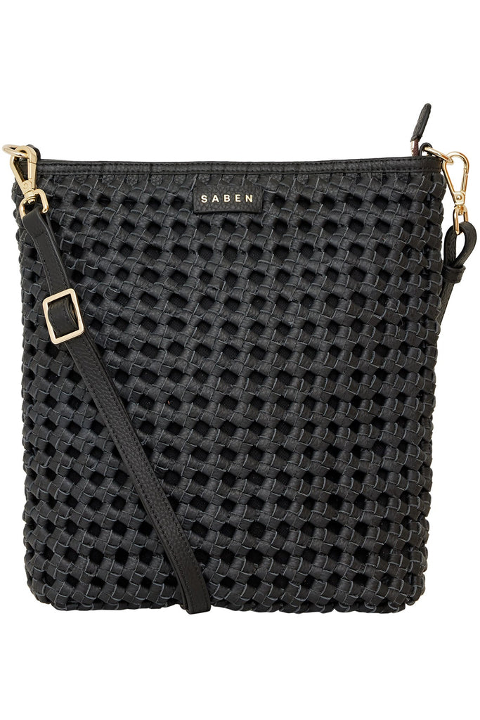 Claudette Crossbody Bag | Black Braid Shoulder + Crossbody Bags Saben