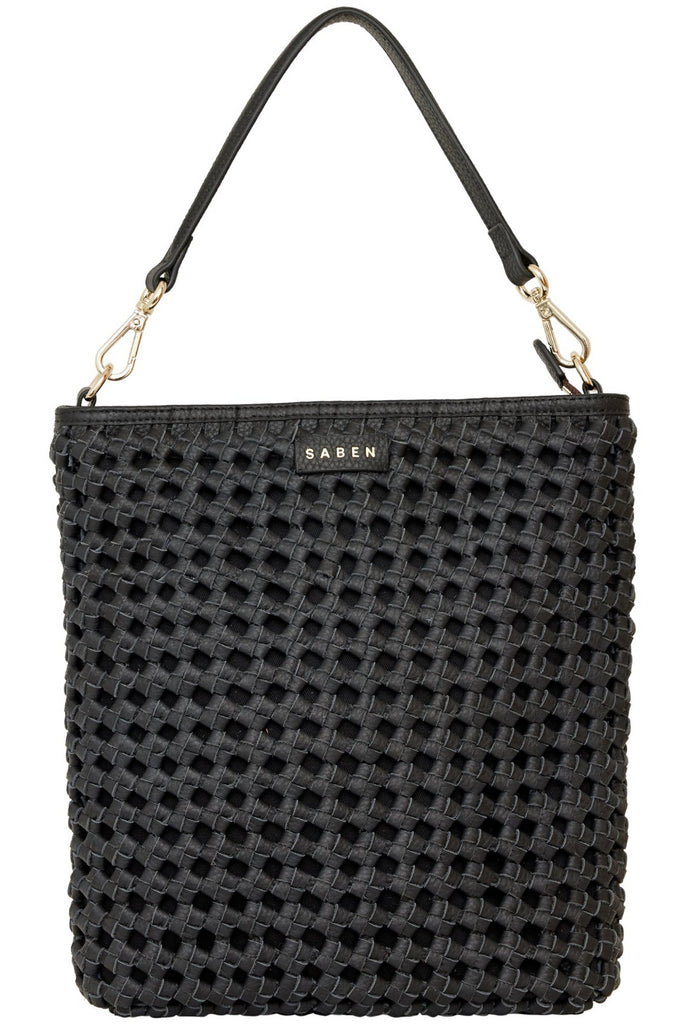 Claudette Crossbody Bag | Black Braid Shoulder + Crossbody Bags Saben