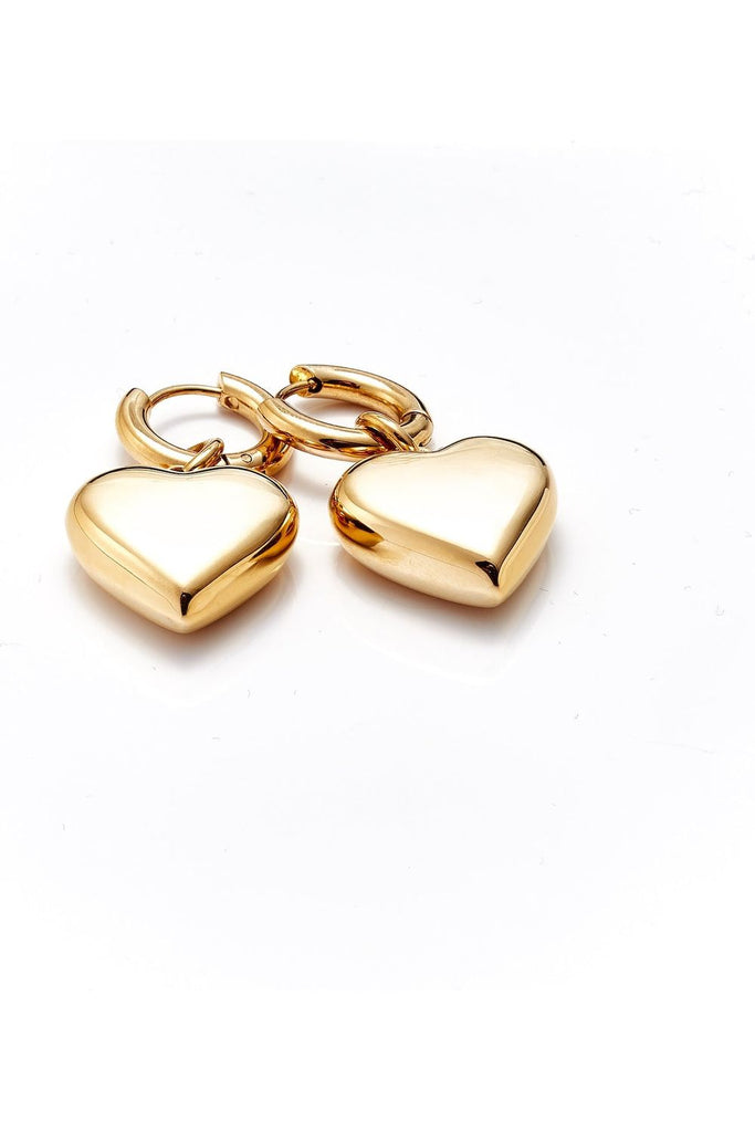 Bisous Hoop Earrings Earrings Gold Silk & STEEL