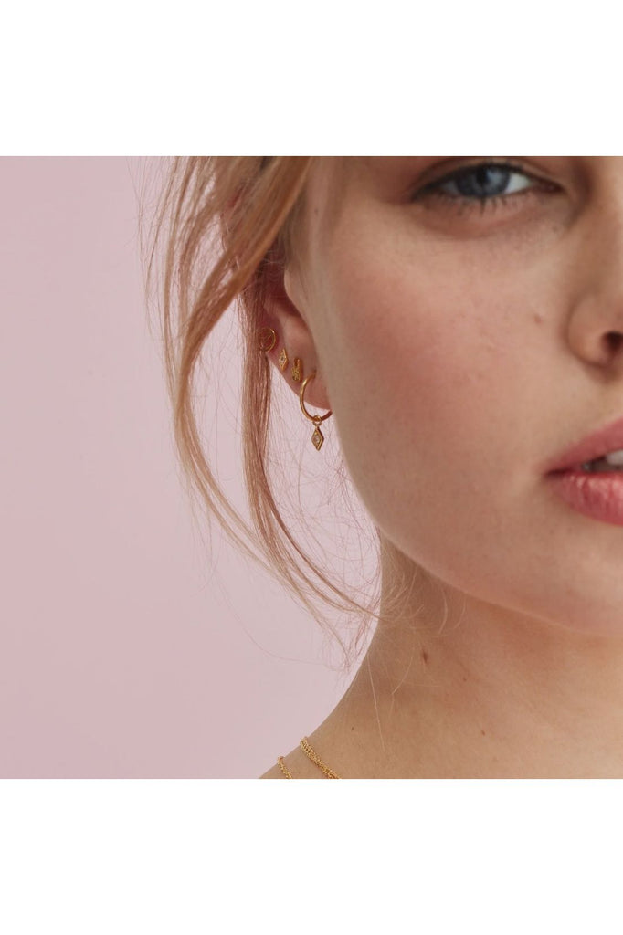 Keepsake Hoop Earrings | Rose Quartz Earrings Silver,Gold Silk & STEEL