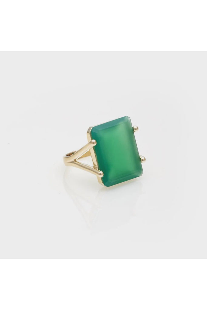 Prima Donna Ring | Green Onyx + Gold Rings Small US6,Medium US7,Large US8 Silk & STEEL