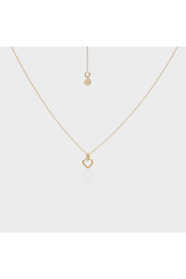 Mini Cutout Heart Necklace - 2 Colours Necklaces + Pendants Gold Silk & STEEL