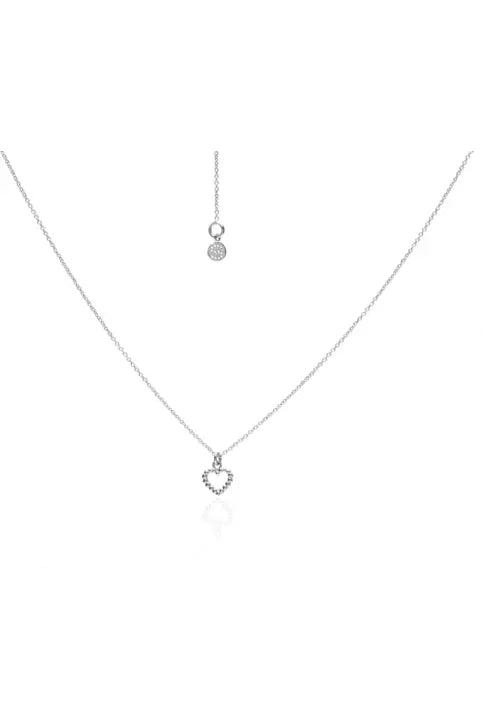 Mini Cutout Heart Necklace - 2 Colours Necklaces + Pendants Silver Silk & STEEL