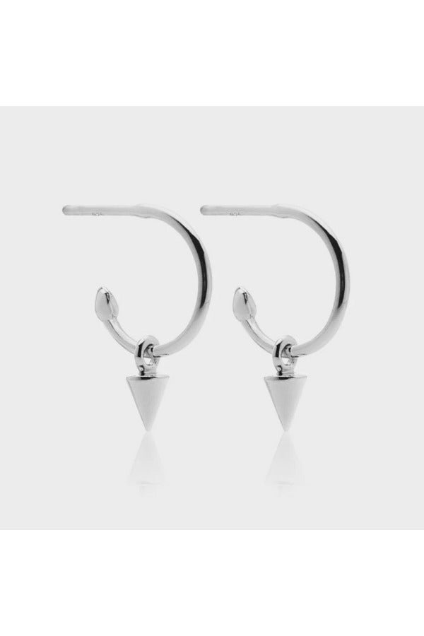 Mini Spike Hoops - Silver Earrings Silk & STEEL