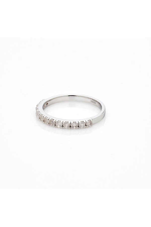 Eternity Rose Quartz Ring Rings Silver / M (US7),Silver / L (US8) Silk & STEEL