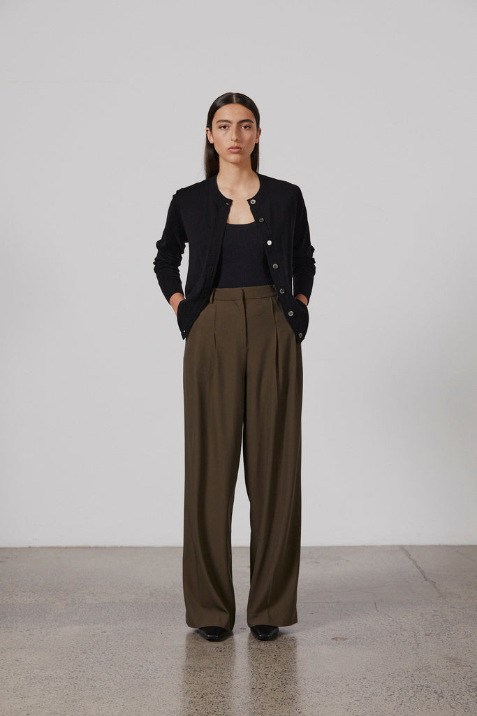Sylvia Merino Cardigan | Black Sweaters XS,S,M,L Laing