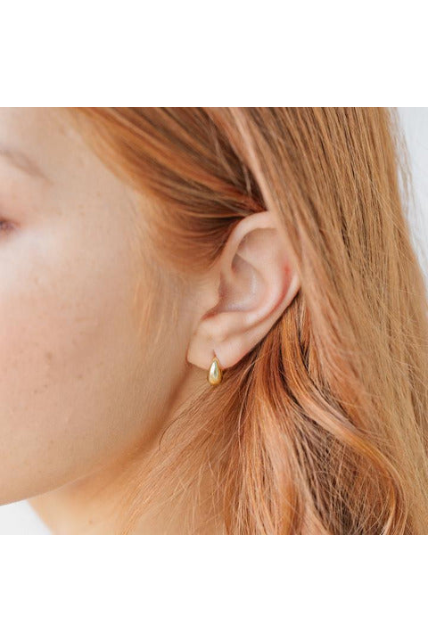 Drop Huggies 10mm Earrings Silver,Gold S O P H IE