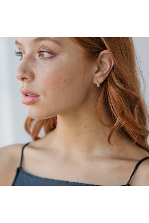 Drop Huggies 10mm Earrings Silver,Gold S O P H IE