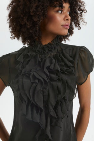 Lilja Short Sleeve Shirt | Black Shirts XS,S,M,L,XL,XXL Saint Tropez