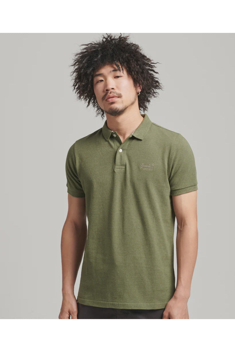 | Marl Polo Thrift Olive Pique | Wear Superdry Crisp Classic Home + |