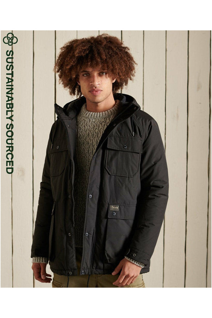 Mountain Padded Parka Coat - Black Mens Coats L,XL,2XL,3XL SuperDry