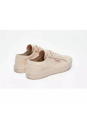 Superga 2630 Stripe Buttersoft Sneakers - super soft leather. Blush, green and iceberg colour.