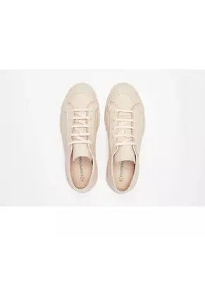 Superga 2630 Stripe Buttersoft Sneakers - super soft leather. Blush, green and iceberg colour.
