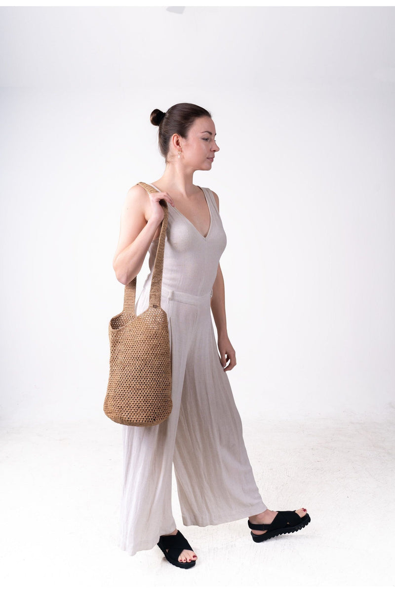 Tanora Design | Vatana Raffia Bag | Tea | Crisp Home + Wear