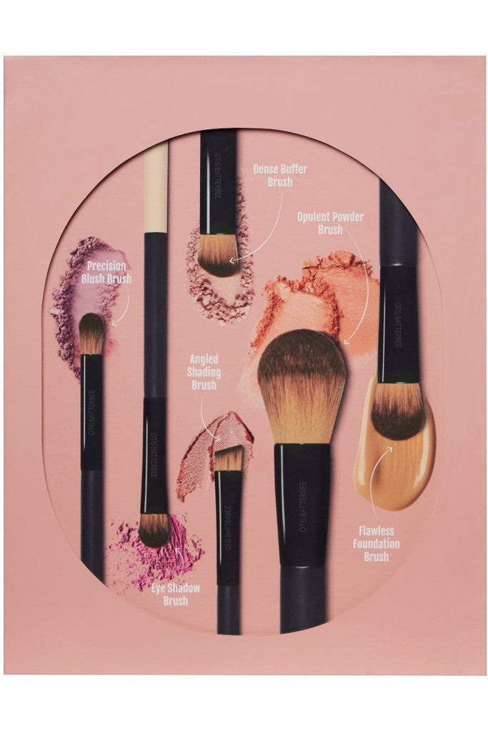 Total Face Brush Set | Black + Peach Makeup Otis Batterbee