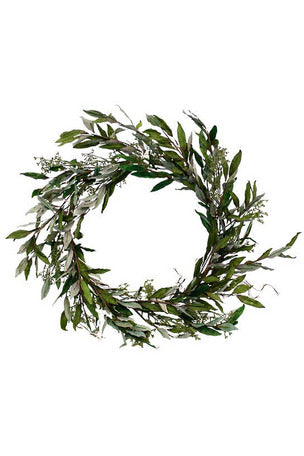 Faux Dried-Look Olive Leaf Wreath Wreaths & Garlands Flower Systems