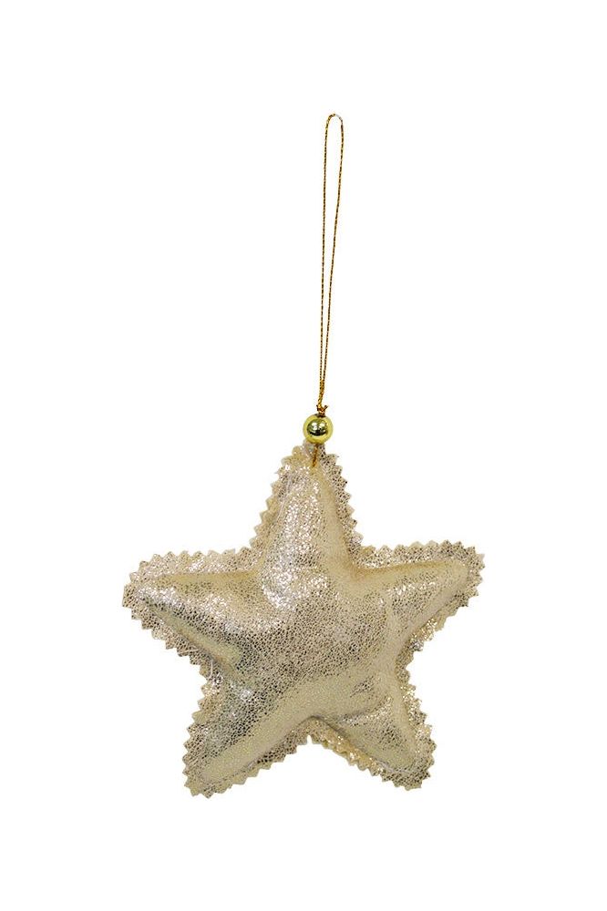 Champagne Fabric Hanging Star Christmas Decorations Flower Systems