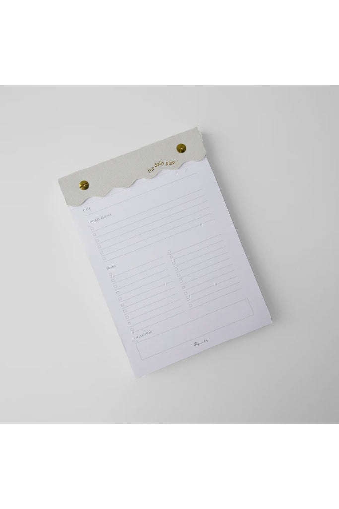 Papier HQ Curved Daily Notepad Nude showing top sheet
